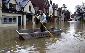 Flooded Shrewsbury