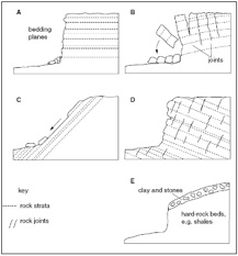 Cliff Profiles and Bedding planes